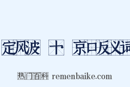 定风波·十·京口反义词是什么意思的图片